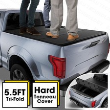5.5FT Hard Tonneau Cover 3-Fold For 2015-2026 Ford F150 F-150 Truck Bed Cover picture