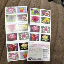 Two New 2020 USPS Garden Beauty Forever Postage Stamps 40 Stamps picture