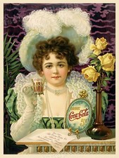 1890s Coca-Cola Classic Vintage Soft Drink Advertising Poster - 24x32 picture