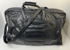 Vintage Stuart Kern America Leather Duffel Bag Black Large LA YULO Private Club picture