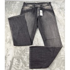 Guess Premium Mens Black Antique Wash Straight Leg Jeans Size 32 NWT picture
