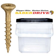 SaberDrive® Tan XL1500 Coated T-25 Star Drive Exterior Deck Screws picture