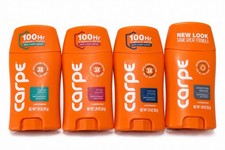 Lot of 4 Carpe Antiperspirant Underarm Deodorant 1.76oz Variety Pack 100HR Sweat picture