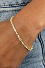 Unisex Gift Tennis Bracelet Round 8.59CT Lab Grown Diamond 10k Yellow Gold Over picture