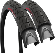 Fincci Pair 26x1.95 Bike Tire - Leno Semi-Slick City 26 inch Bike Tires - 50-... picture