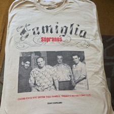 Beige The Sopranos T Shirt. Sz: Medium picture