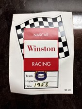 Vintage 1958 NASCAR International Pin Red, Blue, Gold Oval - RARE picture