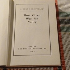 How Green Was My Valley Richard Llewellyn 1944 HC Macmillan NY English picture