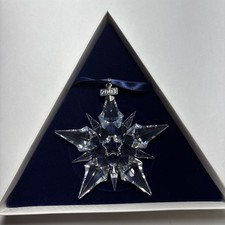Swarovski 2001 Annual Christmas Ornament Crystal Star Snowflake 267941 Box COA picture
