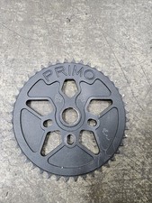 Primo 44t black Bmx Sprocket Chainring Mid School Bmx was setup on 3 piece crank picture