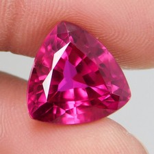 Certified Natural Ceylon Pink Sapphire 11.40 Cts trillion Cut Precious Gems picture