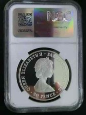 Falklands 1981 Princess Diana & charles NGC PF 68 Silver 50 Pence Royal Wedding picture