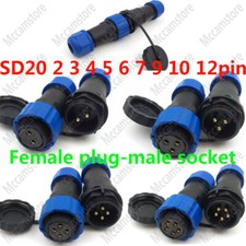 SD20 1-14Pin Waterproof Power Docking Plug Socket IP67,LED Light Cable Connector picture