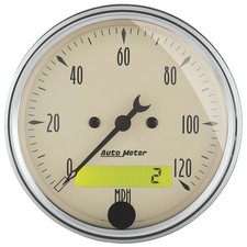 AutoMeter 1887 Antique Beige Electric Programmable Speedometer 0-120mph 3-1/8