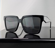 Prada PR24ZS Black  and White/ Gray Lens Square Oversized Sunglasses 100% UV picture