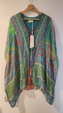 Camilla Franks Vintage Aztec Amulet Short L/up Kaftan Silk Chiffon w/ Swarvoski picture