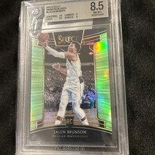 Panini 2018-19 Select Jalen Brunson #8 Neon Green Prizm RC BGS 8.5 10/75 picture