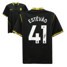 Estevao Willian Signed Chelsea Away Soccer Jersey #41 with Beckett COA picture