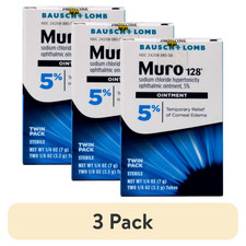 3 X Packs Of Muro 128 5% Sodium Chloride Ophthalmic Ointment  Bausch + Lomb  picture