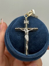 Hollow 14k two tone cross picture