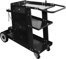 Weldpro 3 Tier Heavy Duty Welding Cart 400lb Capacity Rolling Trolley 360 Swivel picture