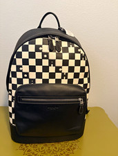 COACH West Backpack Checkerboard CR207 Black Chalk Tom Wesselmann NWT $550 picture
