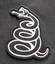 Metallica Script Logo Embroidered Patch Iron On Sew On Approx 2.5x3 hat size picture