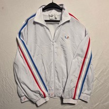 Adidas Originals Adicolor Primegreen Track Jacket Mens M White Full Zip Trefoil picture