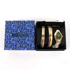 Just Cavalli Signature Snake Cristallo Gold Women's Watch Green Dial (JC1L307) picture