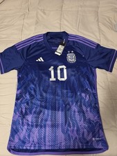 Adidas 2022 Argentina Away Jersey Size L #10 Messi Soccer World Cup Winner picture