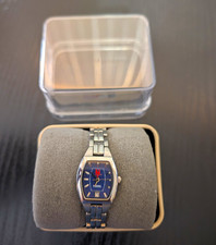 NY Mets Fossil Women's Quartz Analog Wristwatch Blue Dial Silver Steel Bracelet picture