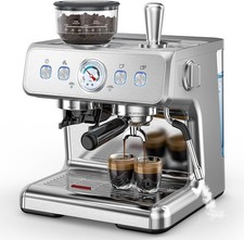 Commercial Espresso Machine 15 Bar, Semi-Automatic Coffee Maker w/ Bean Grinder picture