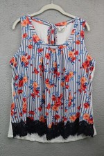 Jaretchung Sleeveless Tunic-Floral-Tie in the Back-1X-Cottagecore picture
