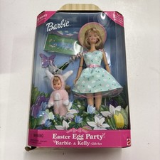 NIB 1999 Mattel Easter Egg Party Barbie & Kelly Gift Set 25790 picture