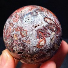 218g Natural Polished Crazy Agate Sphere Healing  Gift L7591 picture