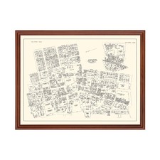 Old Map of Fall River, MA 1946 - Vintage Fall River Massachu picture