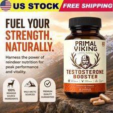 5x Primal Viking Testosterone Booster for Men Reindeer Organ Natural Supplement picture