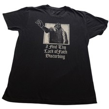 Out of Print Star Wars Darth Vader Lack of Faith Graphic Tee Black Men's Medium picture