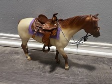 traditional breyer size western saddle set model horse, peter stone,tack picture