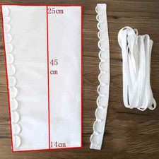 3 Piece Satin Wedding Dresses Zip Replacement Adjustable Corset Back Kit Lace- picture