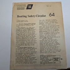 Vtg 1986 US Coast Guard Boating Safety Circular 64 Booklet Recalls History picture