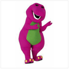 Christmas Barney The Dinosaur Mascot Costume Party Set Dress Adult Costume picture