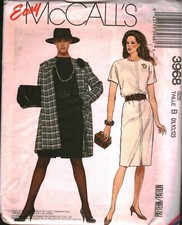 3968 Vintage McCalls SEWING Pattern Misses Unlined Jacket Dress 1980s UNCUT 12 picture
