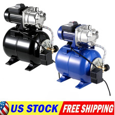 3/4HP/ 1HP/ 1.6HP Shallow Jet Well Pump w/ Pressure Tank Garden Booster Jet Pump picture