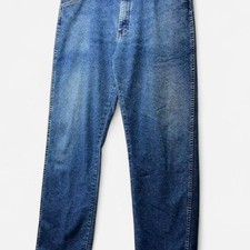 Wrangler Authentics Mens Relaxed Fit Straight Leg Jeans Blue Denim 36x29 picture