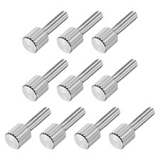 10Pcs M2.5 x 10mm Flat Knurled Head Thumb Screws for Electronic Machine picture