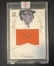 2013 Panini America's Pastime Manny Machado RC Auto Mem #330 /99 picture
