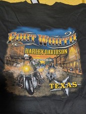 NOS Vintage 2005 Harley Davidson T Shirt XL Fort Worth Stockyards TX NWT Cowboy picture