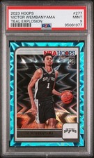 Panini 2023-24 NBA Hoops Victor Wembanyama Teal Explosion RC #277 PSA 9 picture