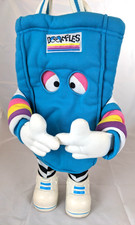 vintage 1980s Dooffles Blue Plush Tote Bag Toy Imagination Factory Retro Novelty picture